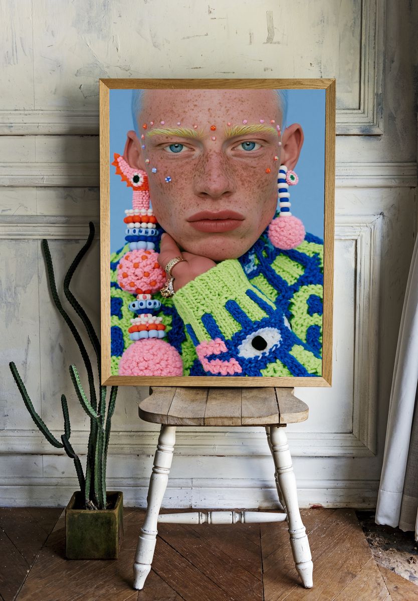 Avant-Garde Portrait Photography Poster. room preview