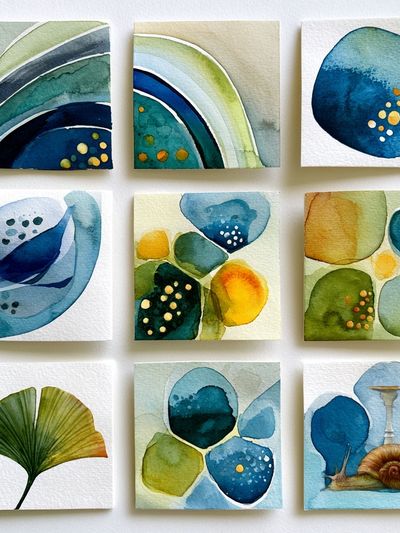 Abstract Watercolor Botanical Print.