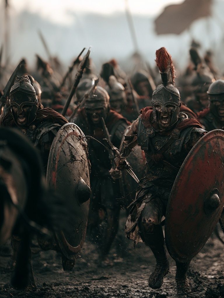Ancient Warriors Battle Poster. poster — fine-art art