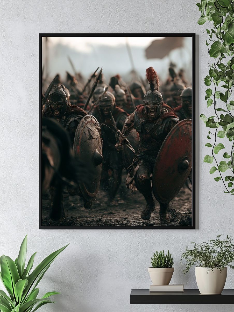 Ancient Warriors Battle Poster. — room view 4