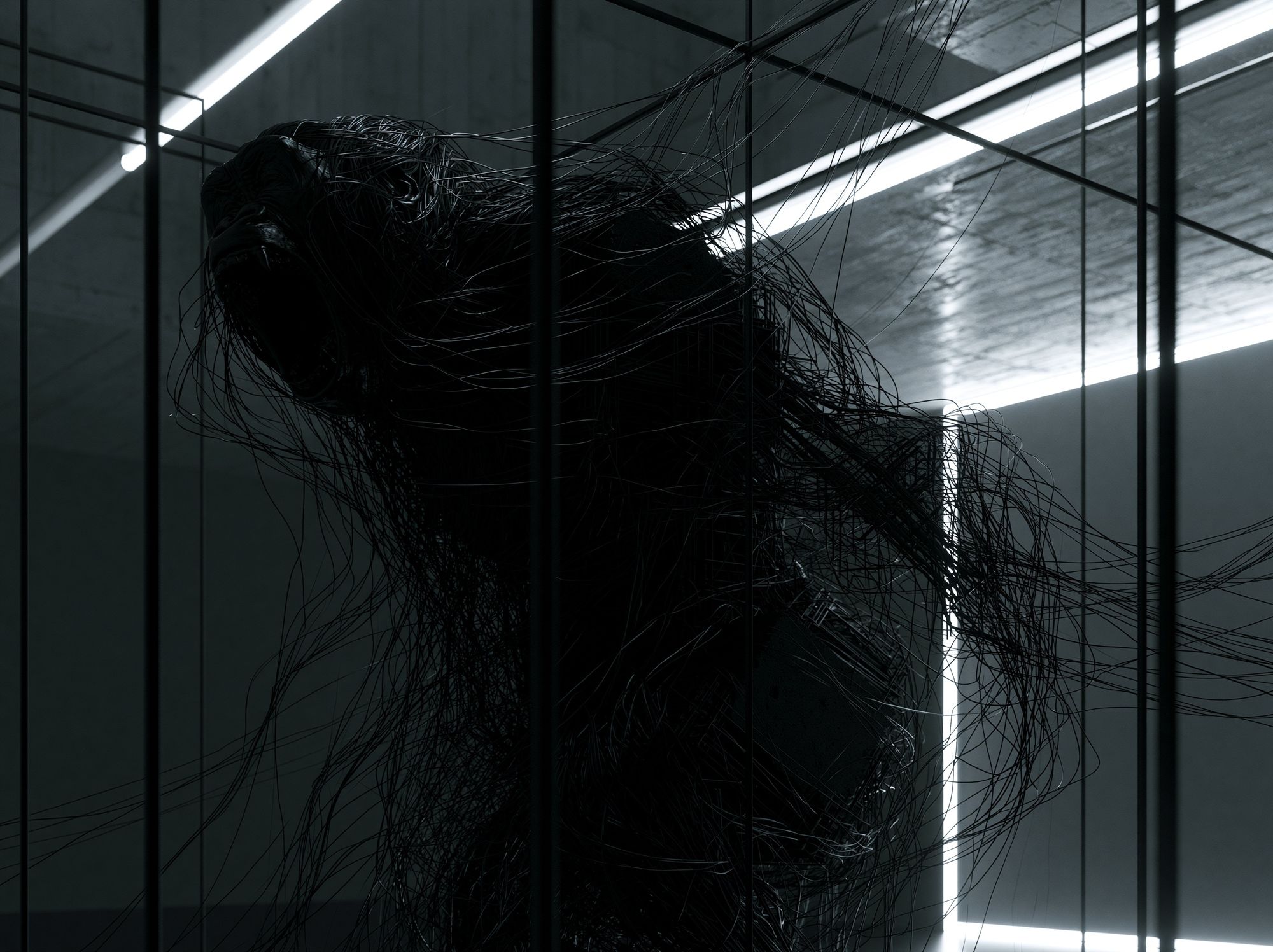 Abstract Wire Figure Poster. poster — abstract art