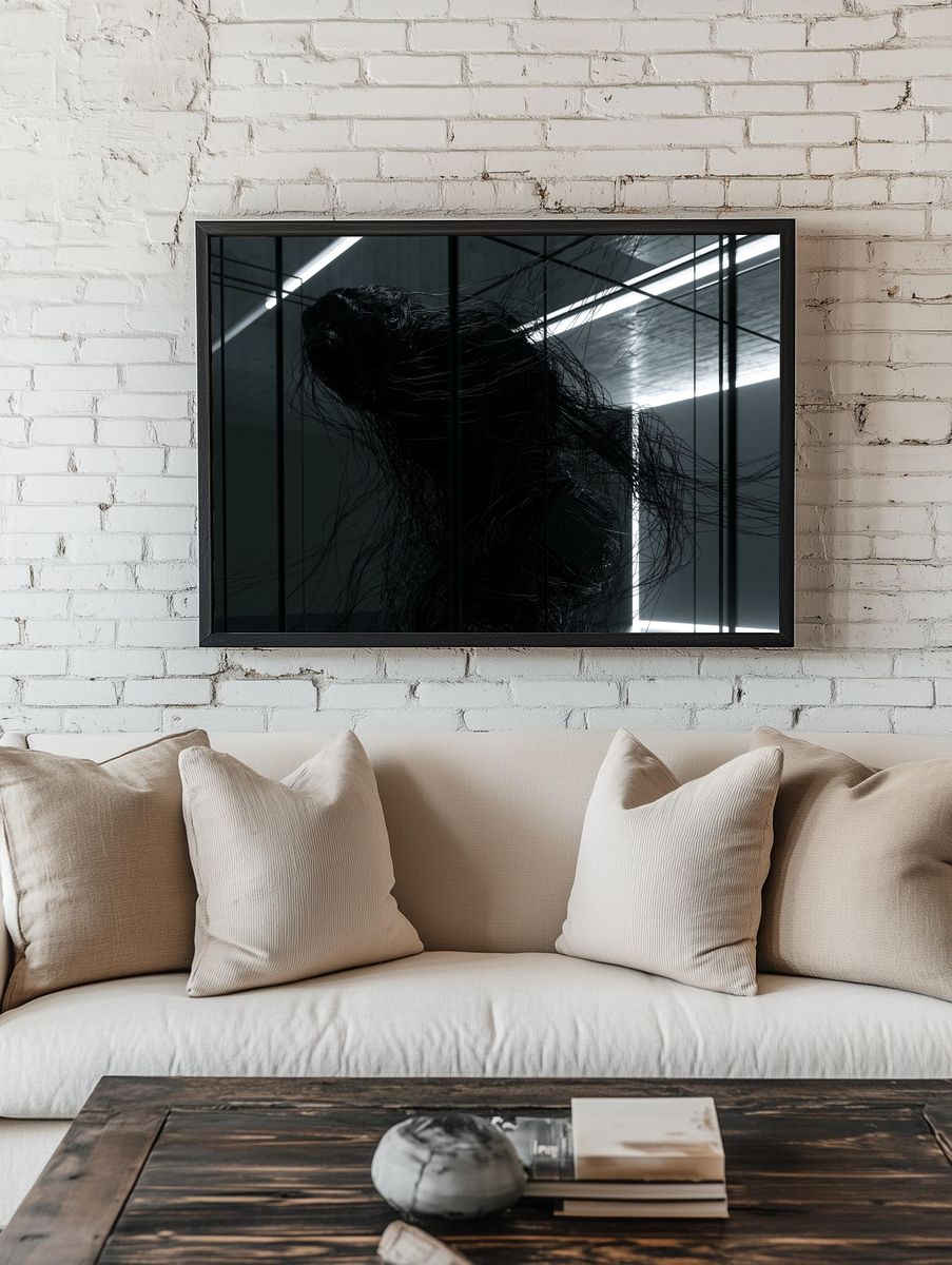 Abstract Wire Figure Poster. — room view 1