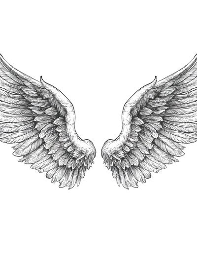 Angel Wings Line-Art Poster.