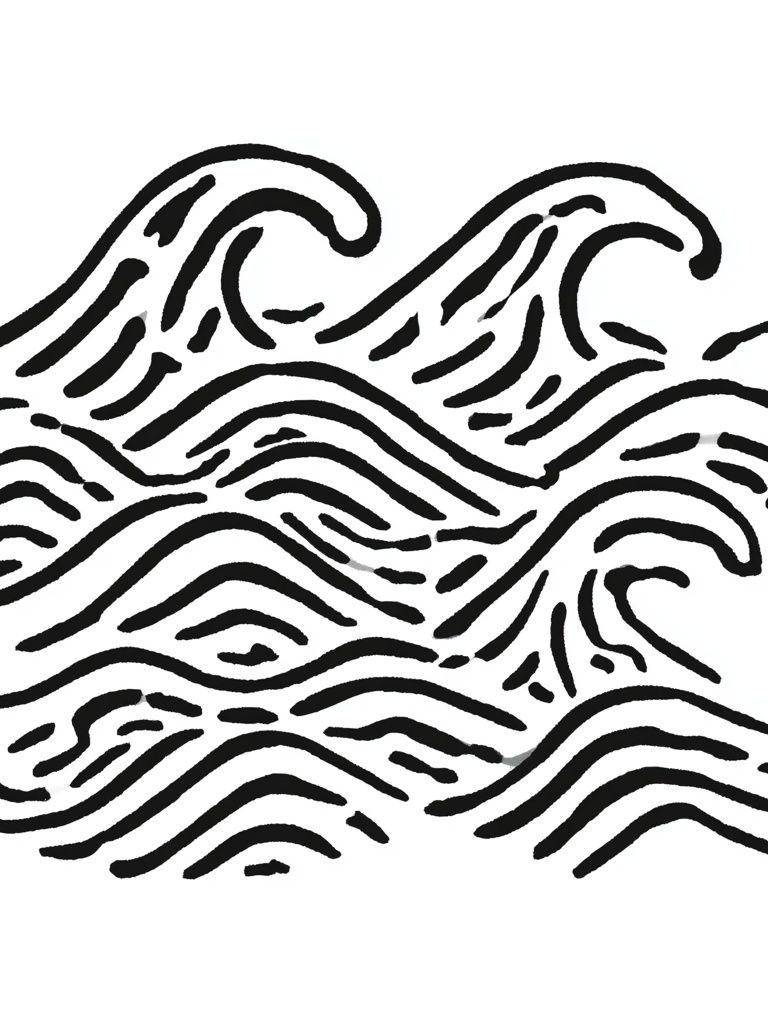 Abstract Wave Line Art Poster. poster detail