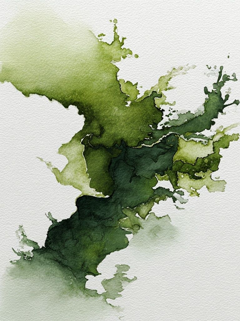Abstract Green Watercolor Poster. poster detail