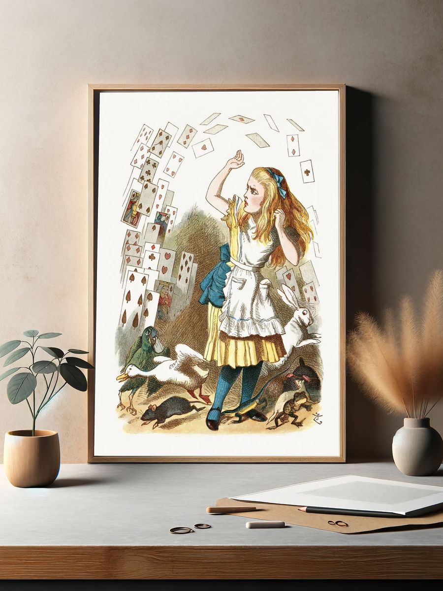 Alice in Wonderland — Vintage Print. — room view 2