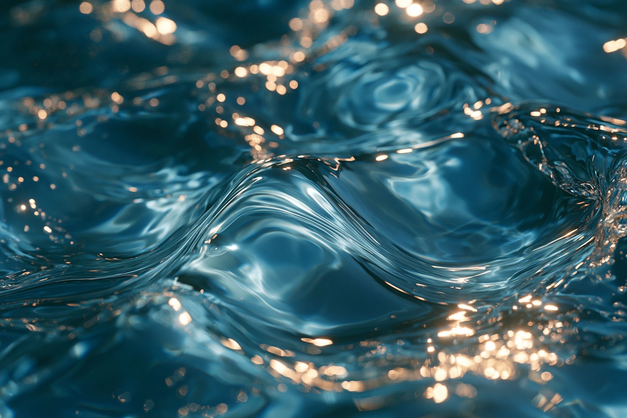 Abstract Blue Water Ripples Poster. poster — abstract art