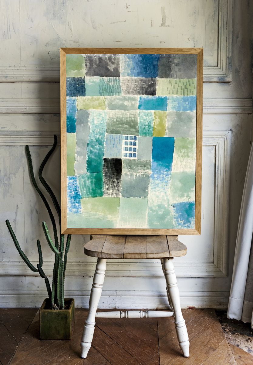 Abstract Geometric Watercolor Poster room preview