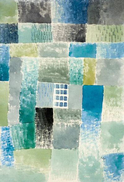 Abstract Geometric Watercolor Poster. poster print