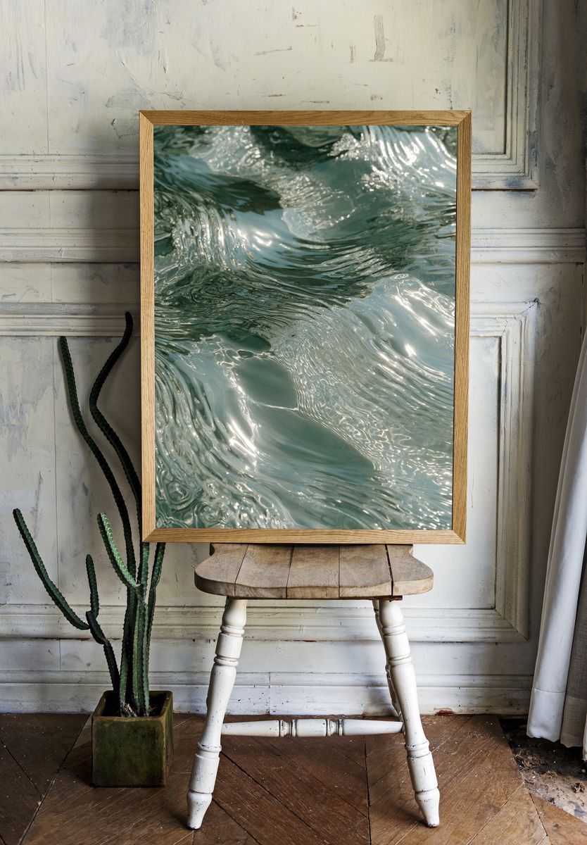 Abstract Water Ripples Print. room preview