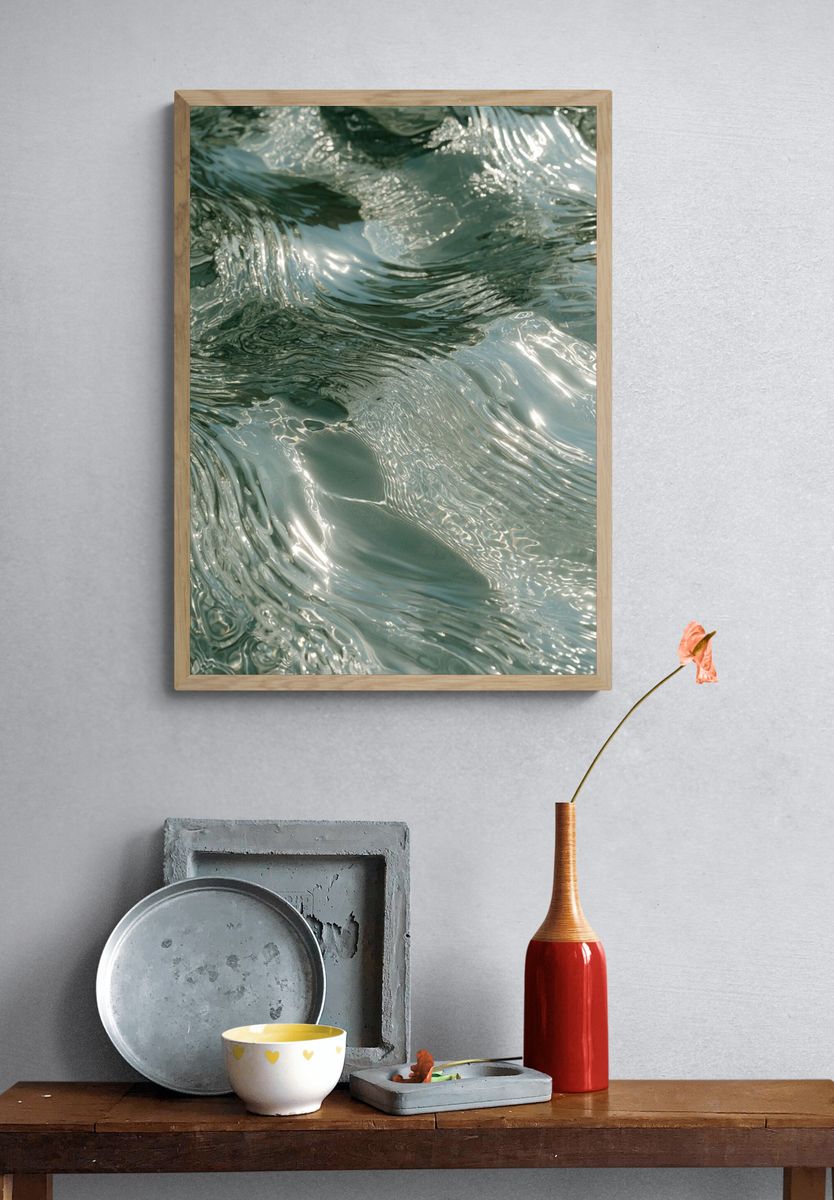 Abstract Water Ripples Print. — room view 3