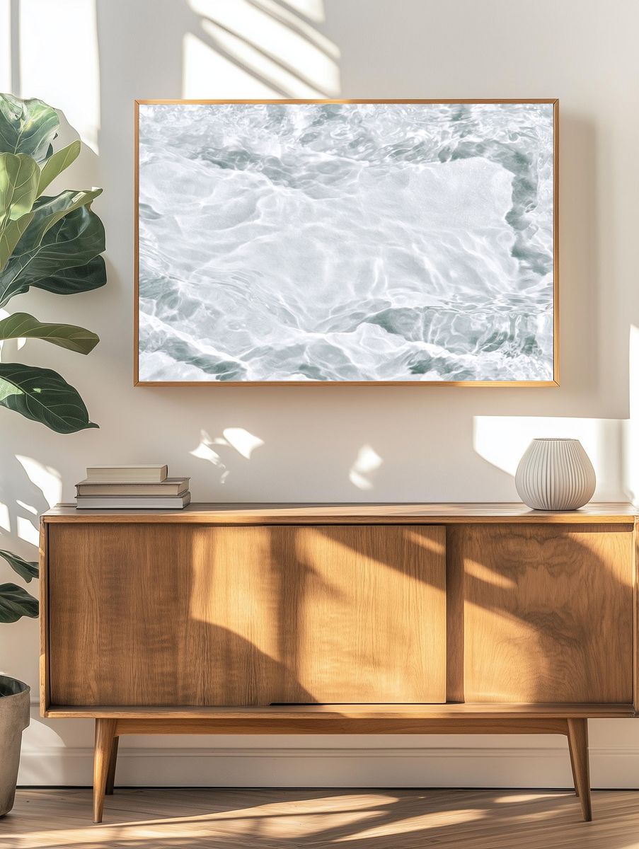 Shimmering Water Surface Abstract Print. — room view 3