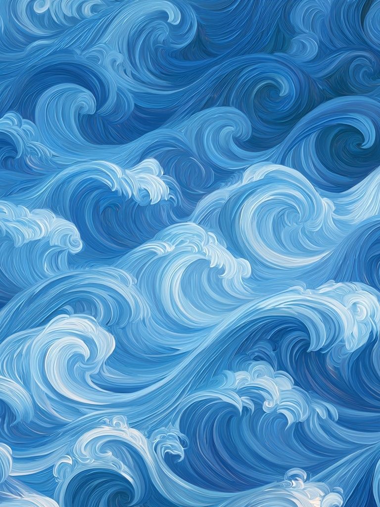 Ocean Waves Abstract Print. poster — abstract art