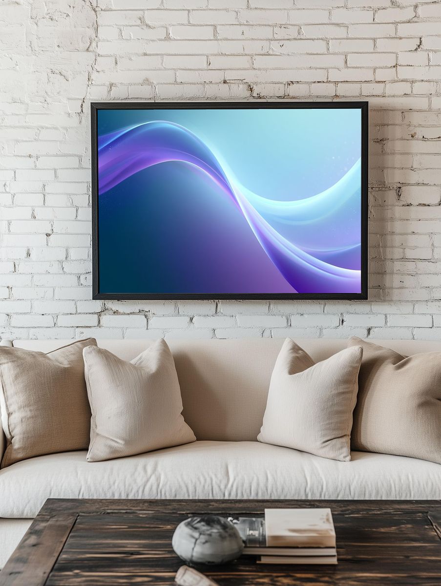 Aurora Wave Abstract Poster. — room view 1