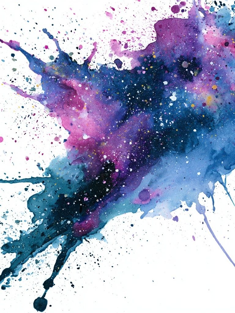 Cosmic Watercolor Splash Poster. poster detail