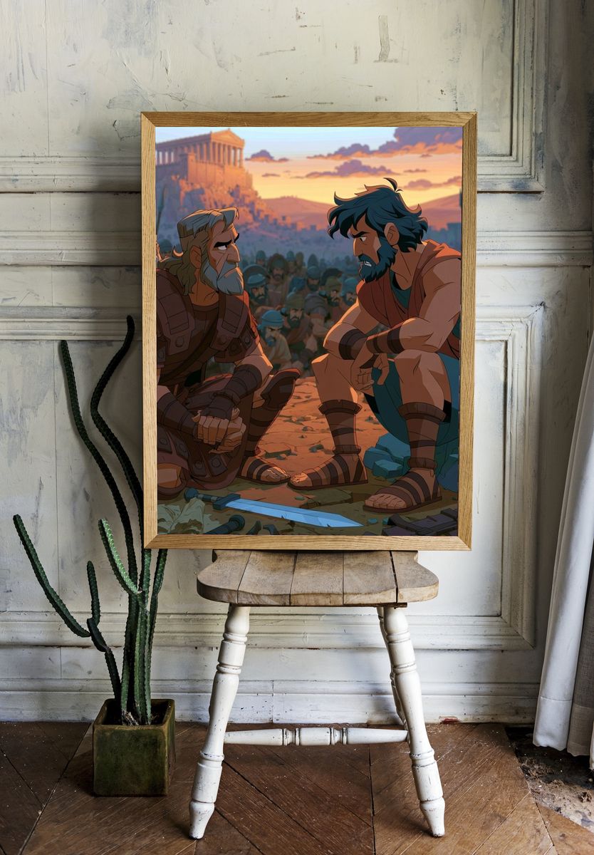 Ancient Warriors at Sunset Poster. room preview