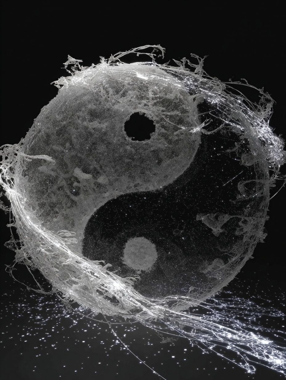 Yin Yang Cosmic Orb Poster. poster — abstract art