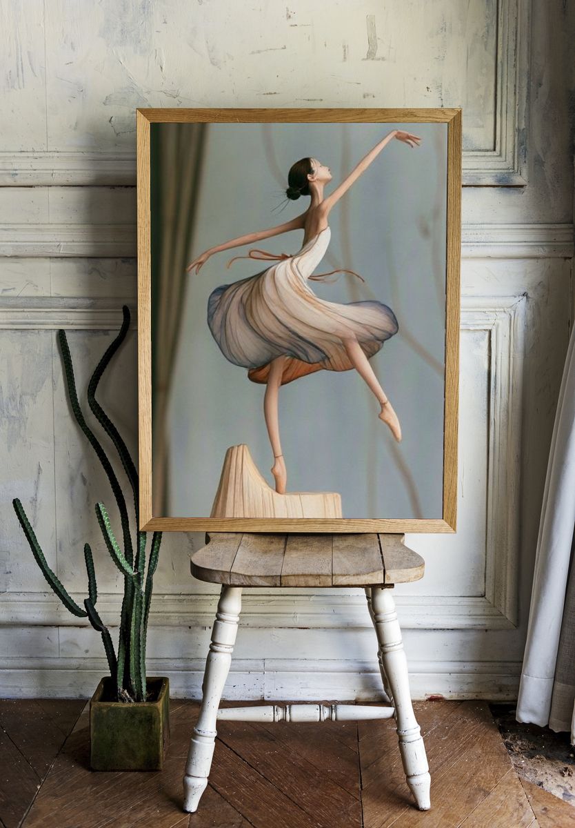 Ballet Dancer Illustration Poster. room preview