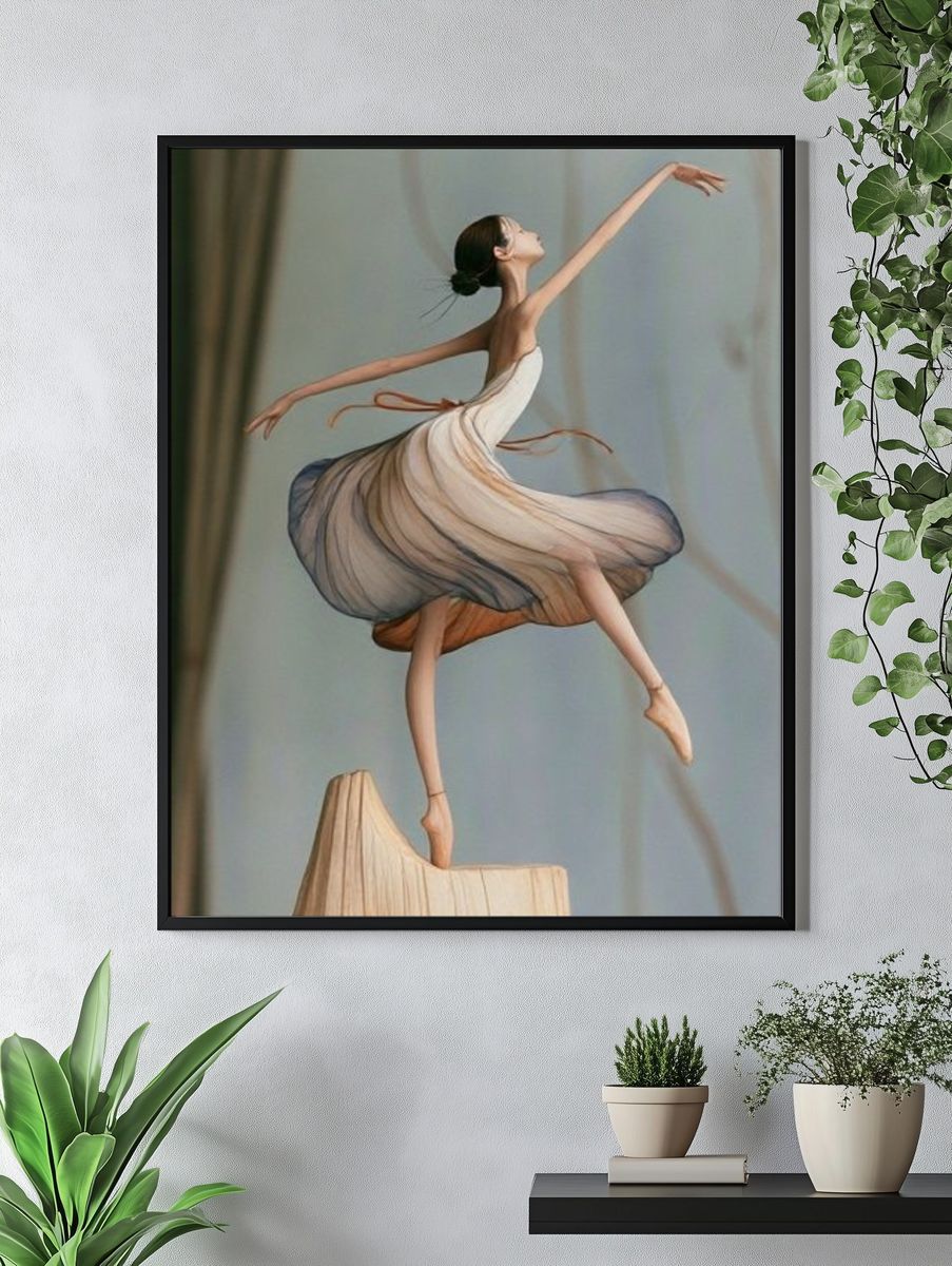 Ballet Dancer Illustration Poster. — room view 4