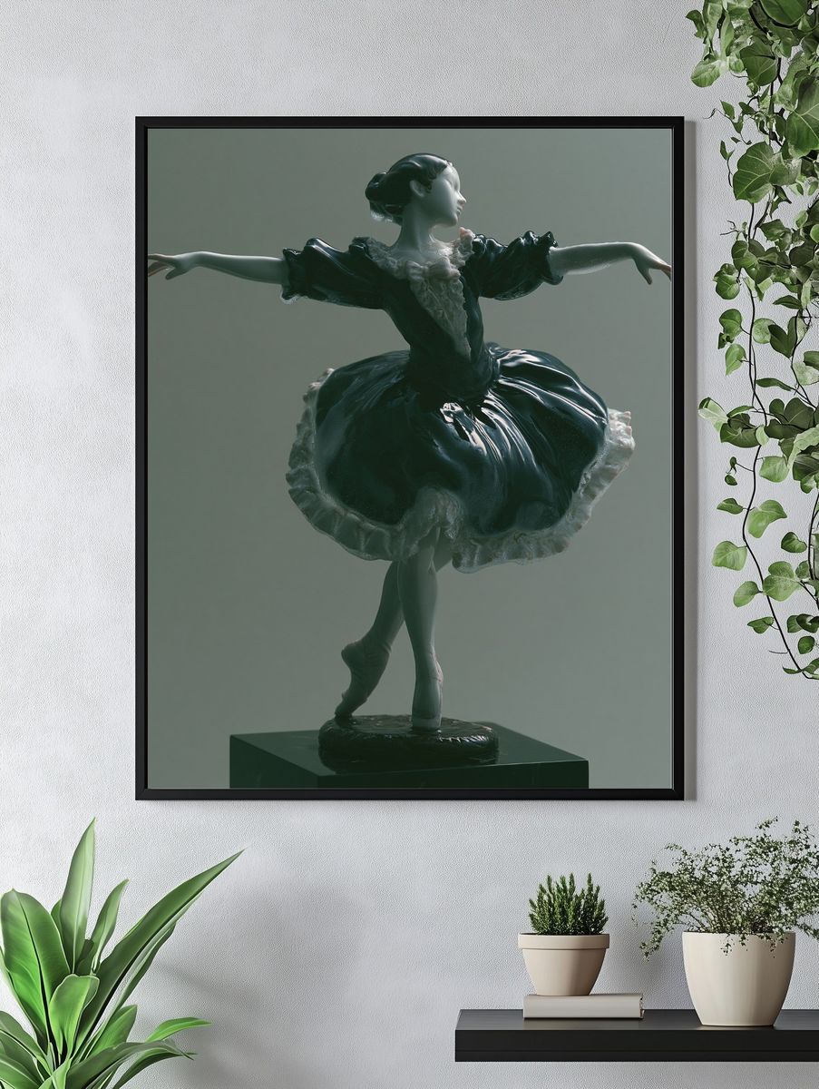 Ballet Figurine Surrealism Print. — room view 4