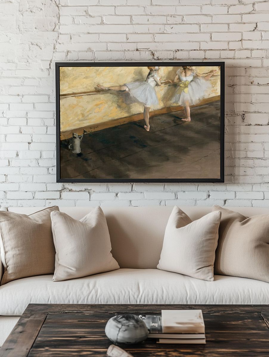 Dancers Practicing Barre (1877) painting. — room view 1
