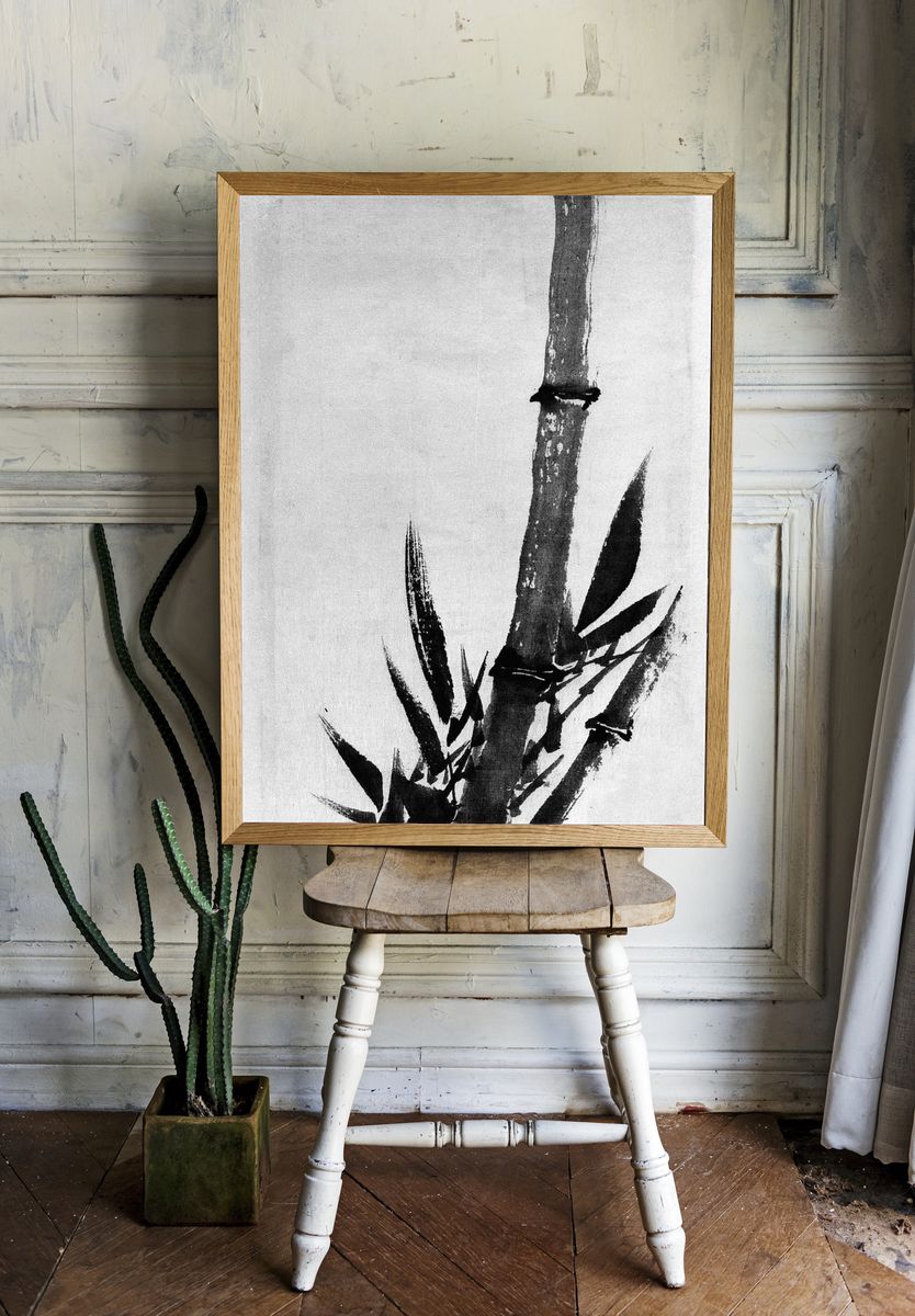 Bamboo in Ink — Asian Art Print room preview