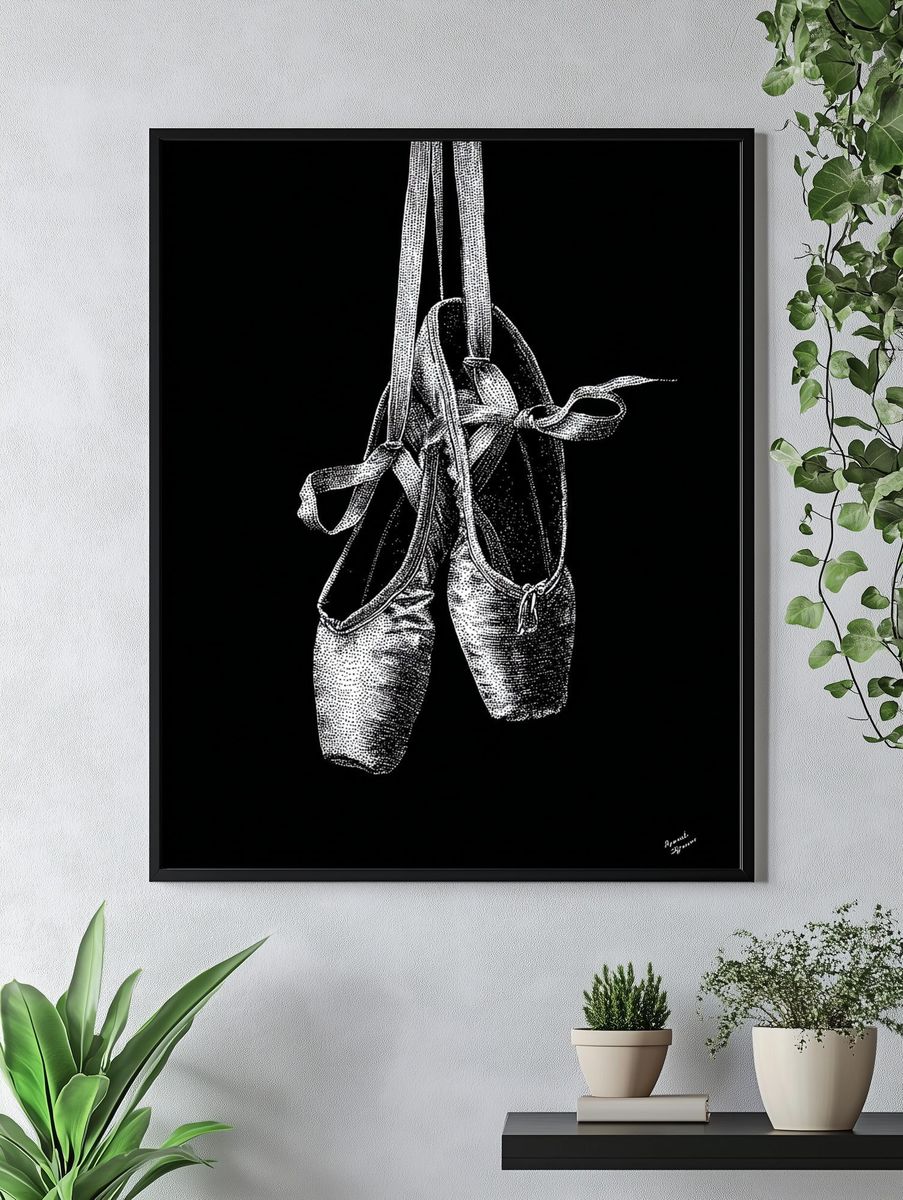 Ballet Shoes — Fine Art Print. — room view 4