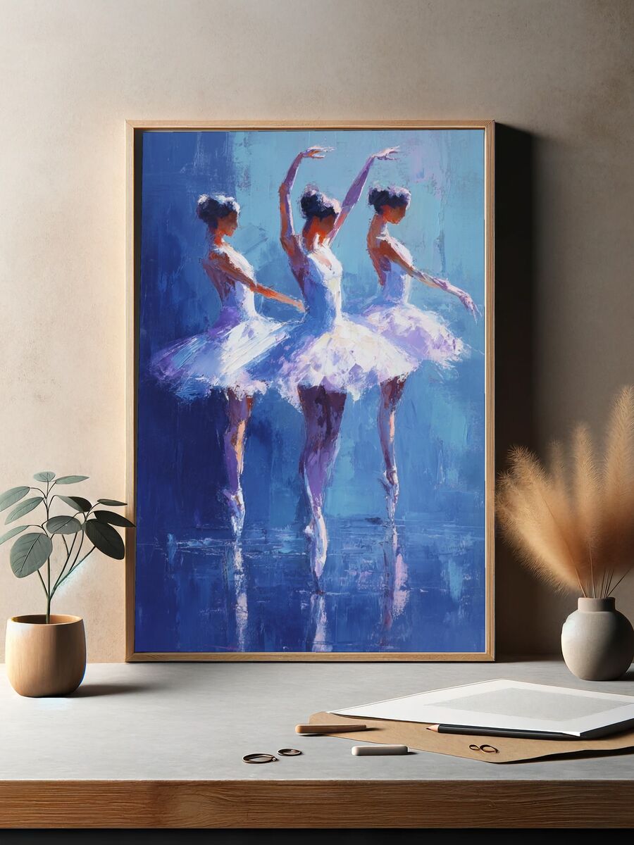Ballet Dancers — Fine Art Print. — room view 2
