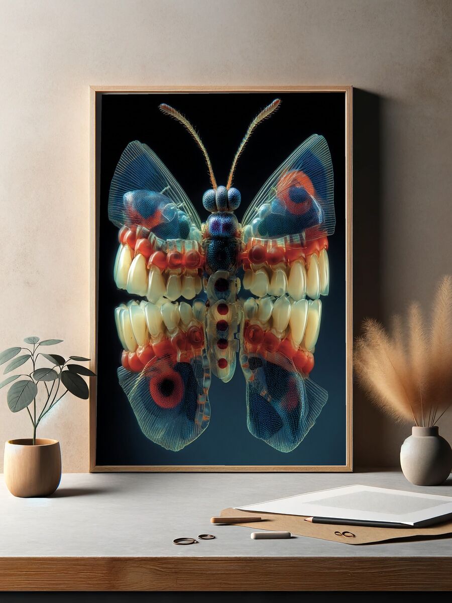 Butterfly Anatomy — Fine Art Print. — room view 2