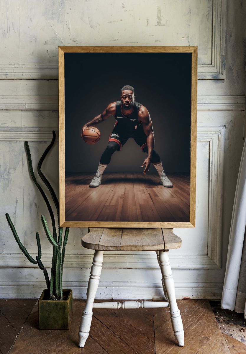 Basketball Player Action Poster. — room view 1
