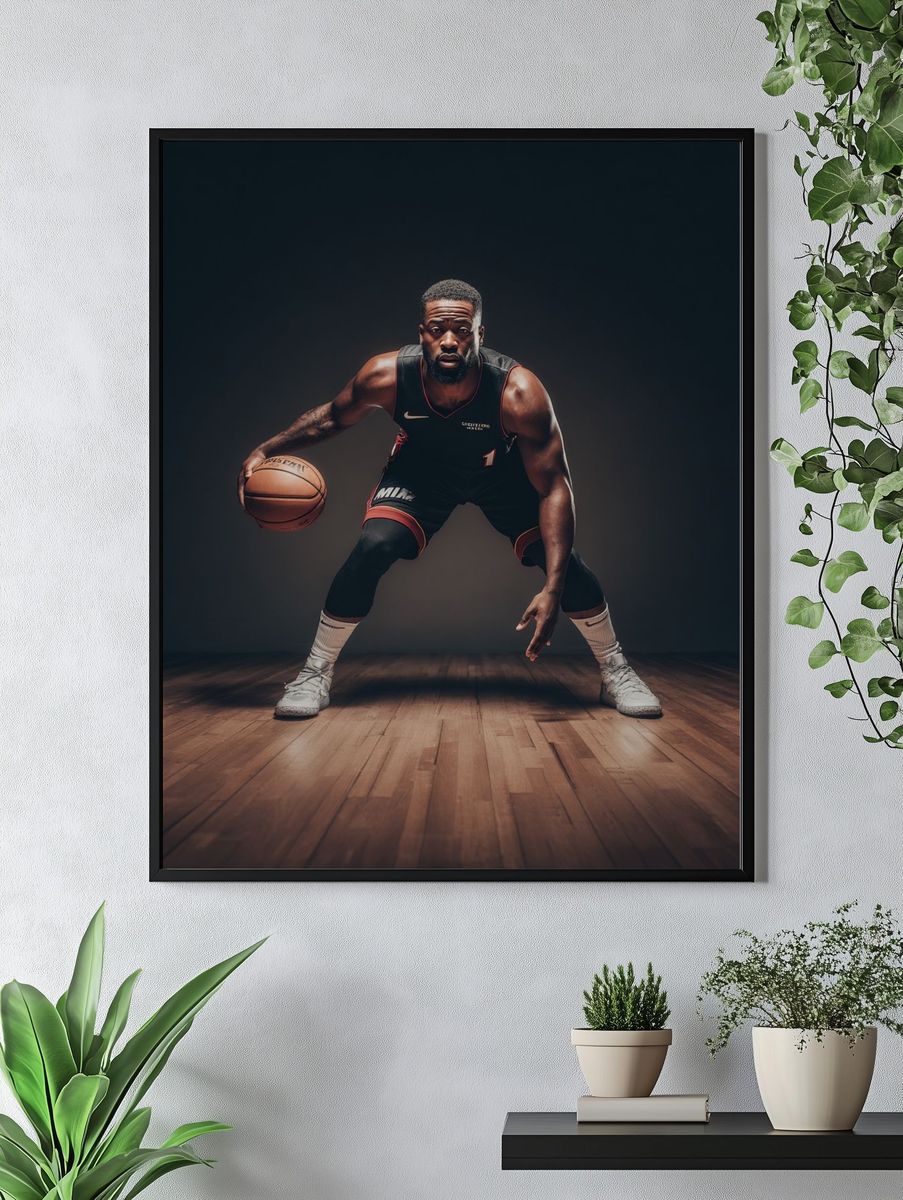 Basketball Player Action Poster. — room view 4