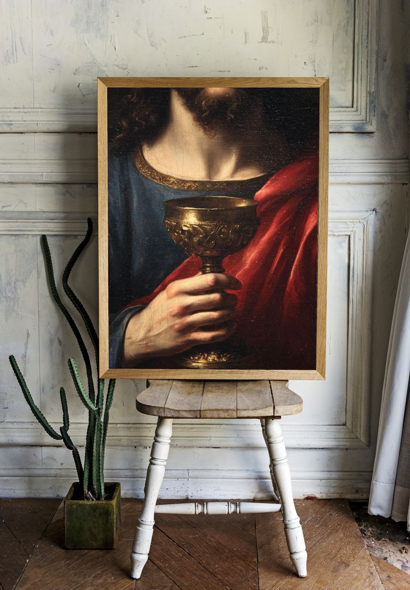 Baroque Chalice Portrait Print. — room view 1