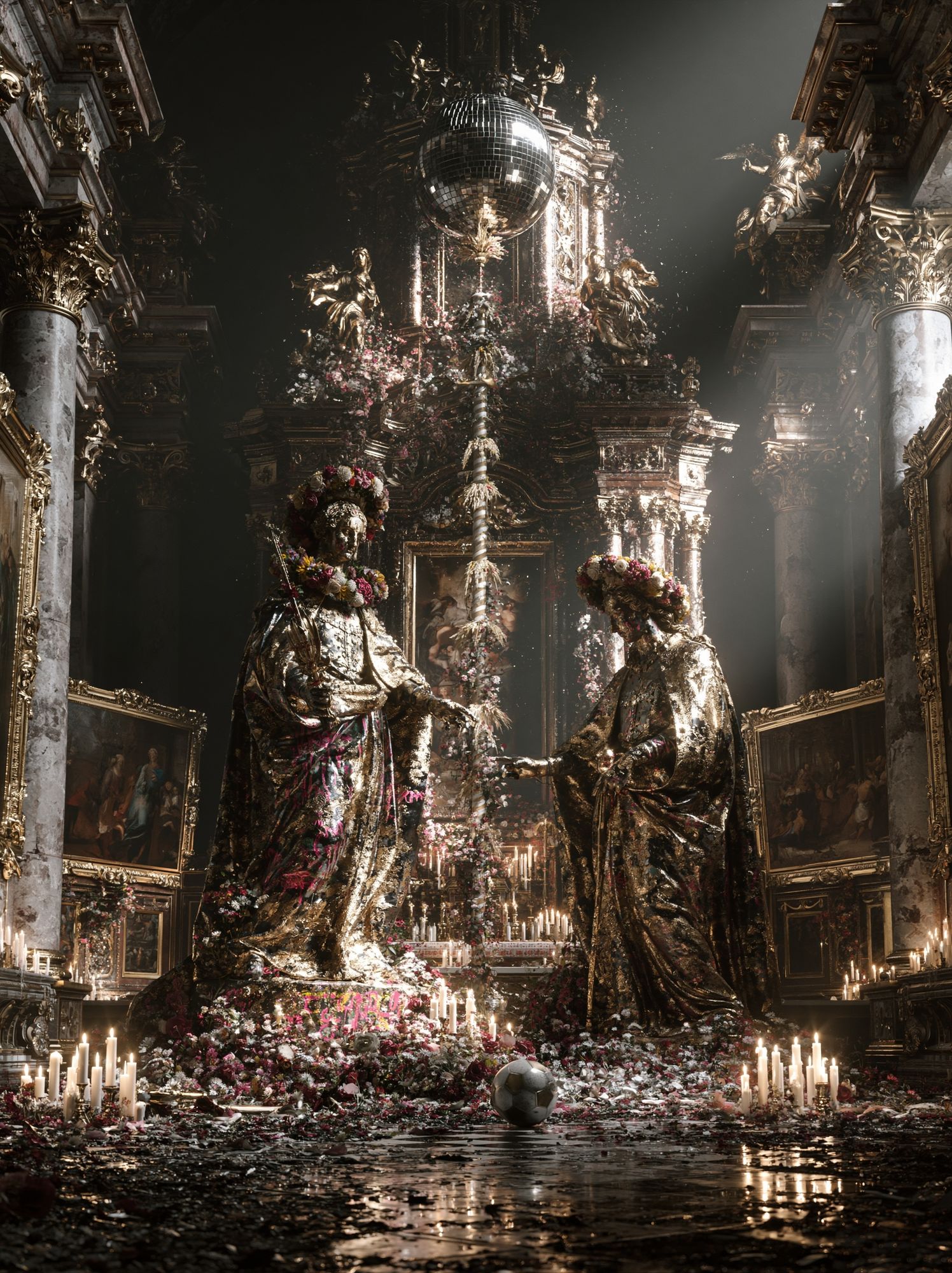 Baroque Disco Chapel Print. poster — fine-art art