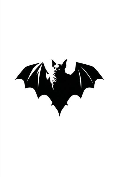Bat Silhouette Minimalist Poster. poster