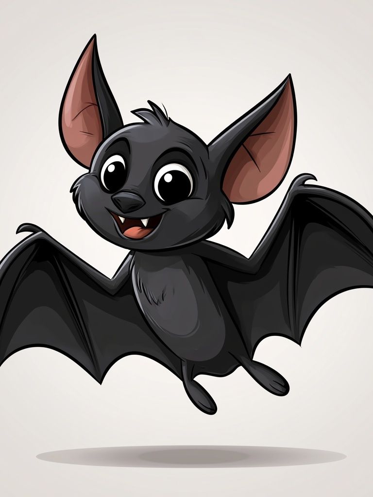 Cute Bat Cartoon Poster. poster — animals art