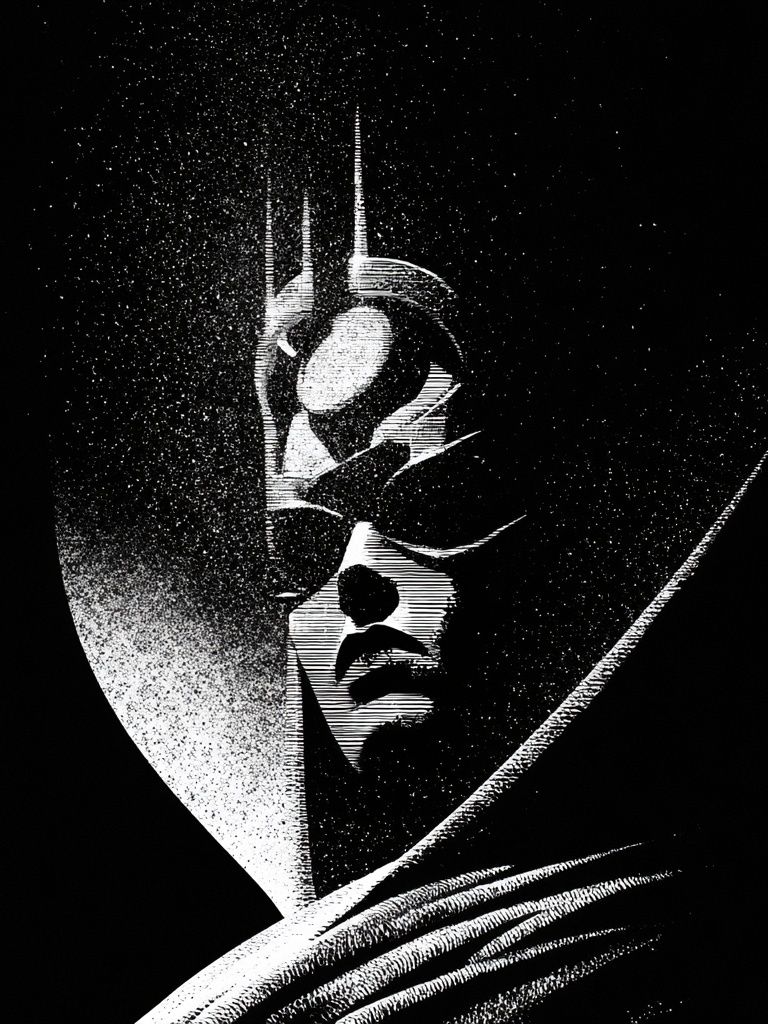 Batman Noir Portrait Poster. poster — comics art