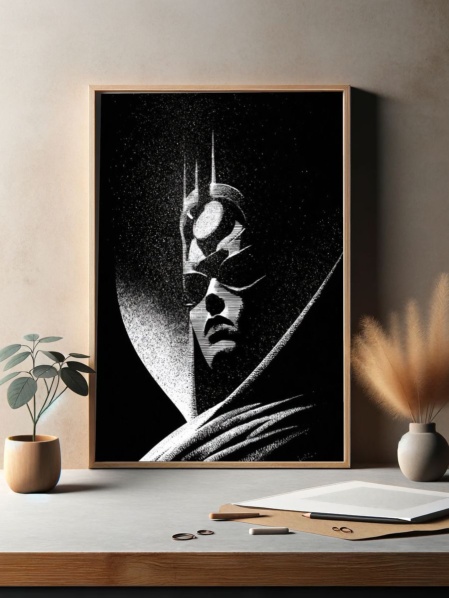 Batman Noir Portrait Poster. — room view 2