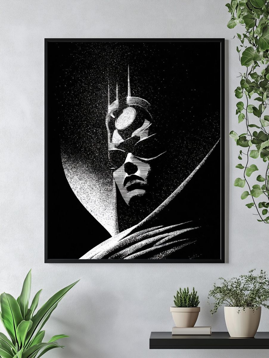 Batman Noir Portrait Poster. — room view 4