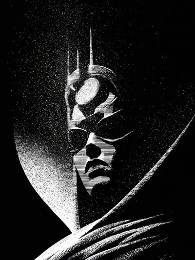 Batman Noir Portrait Poster. poster