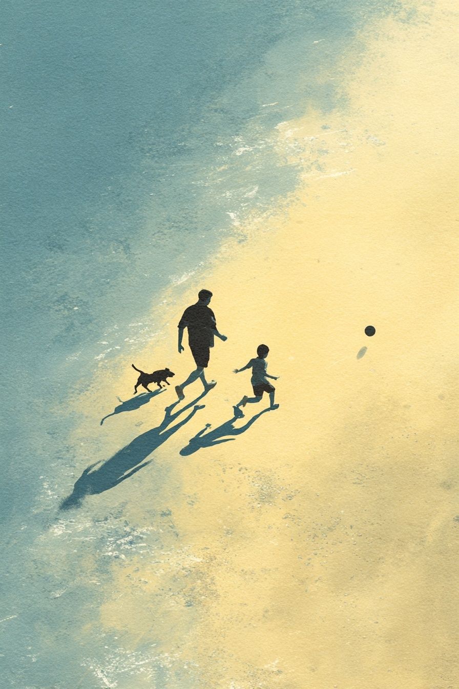 Beach Walk Silhouette Poster. poster — photography art