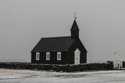Black Church in Winter — Photography Print. poster
