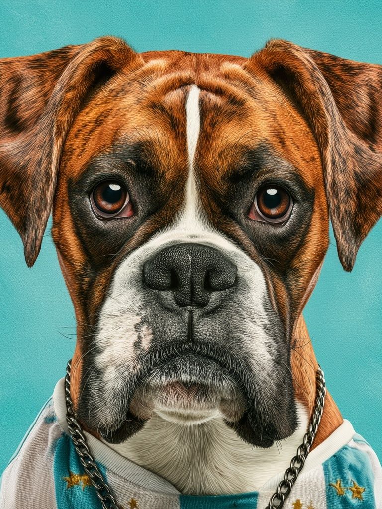 Boxer Dog Portrait Poster. poster — animals art