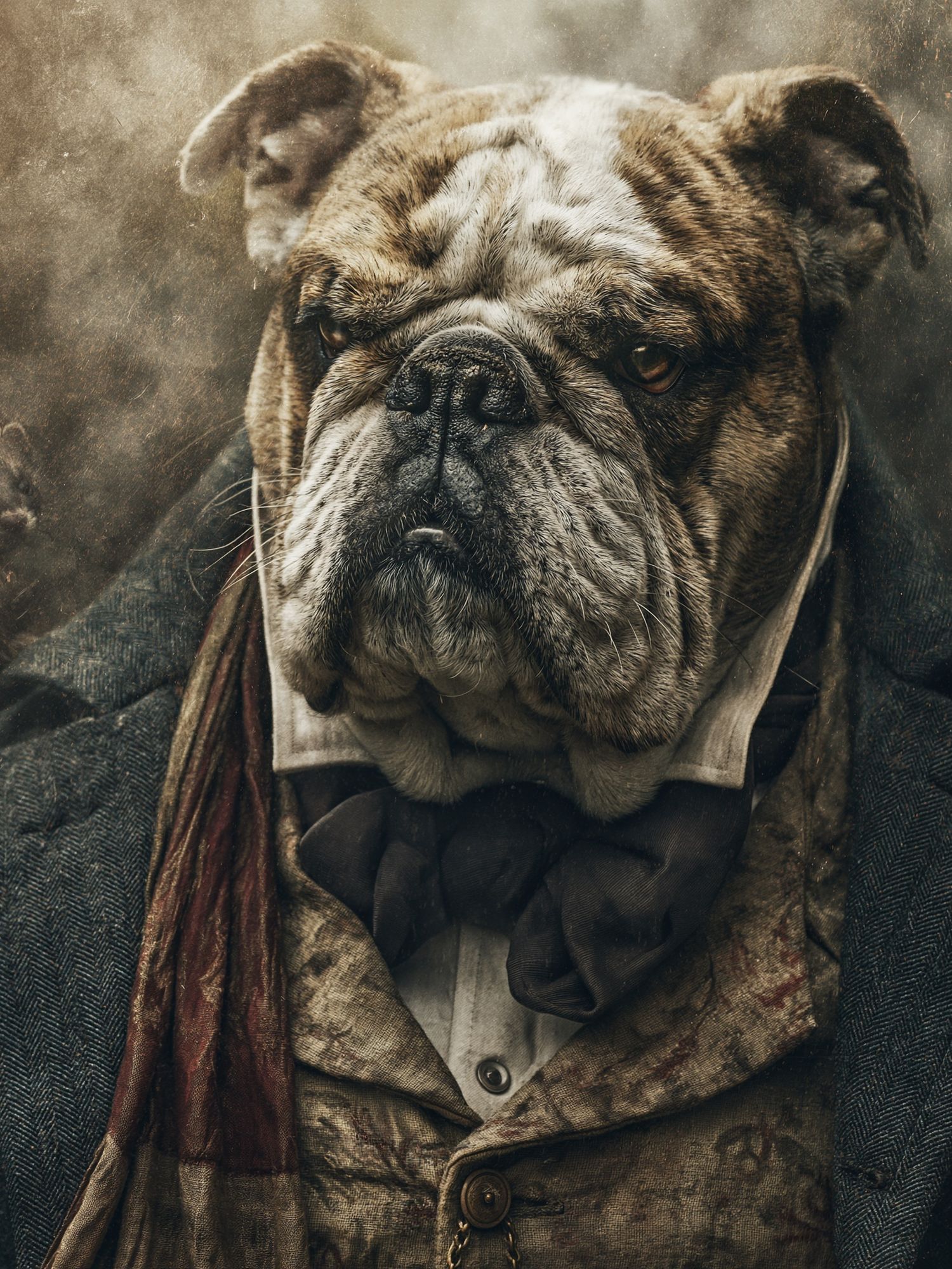 Bulldog Portrait Photography Poster. poster detail