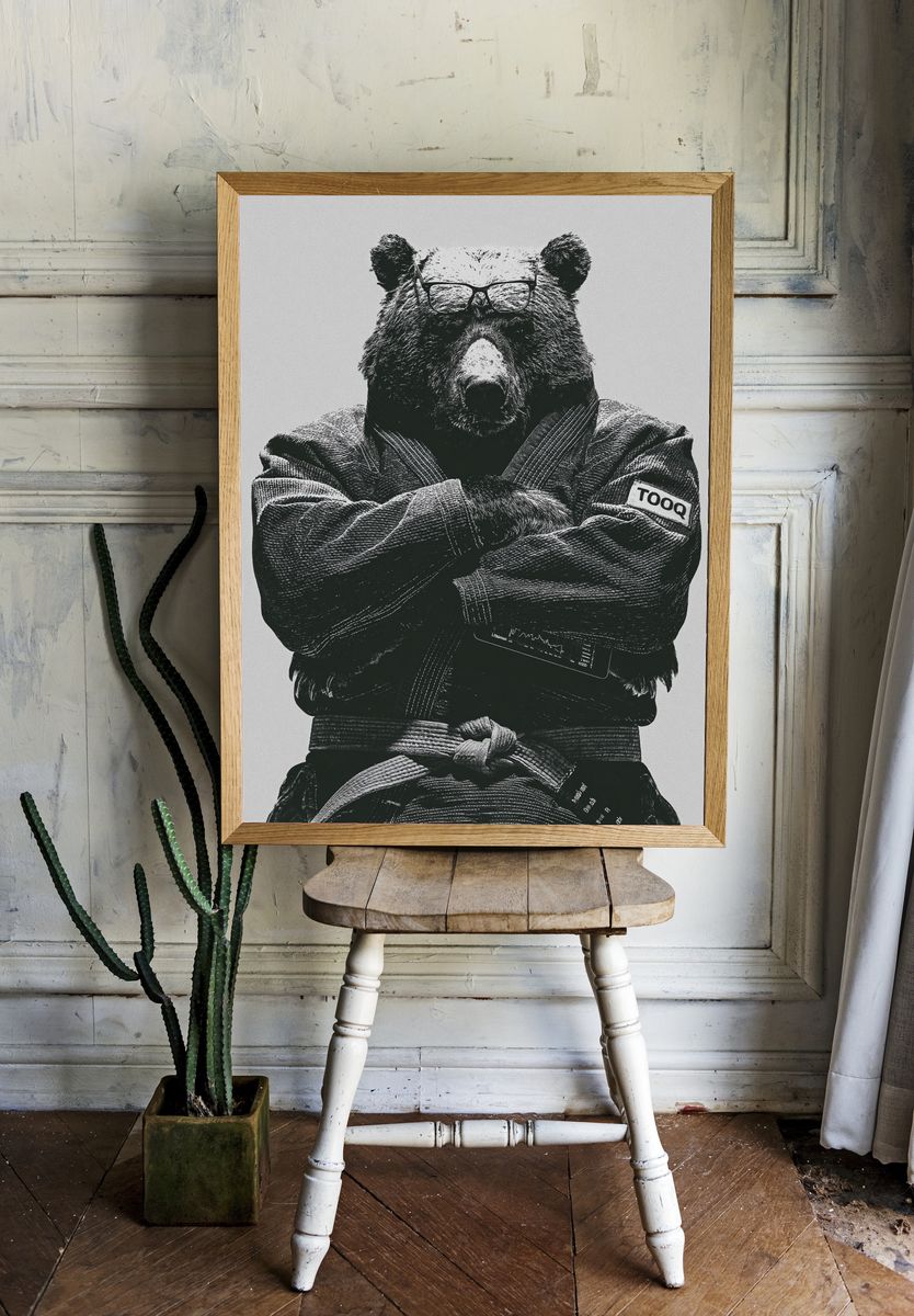 Cool Bear Portrait Print. — room view 1