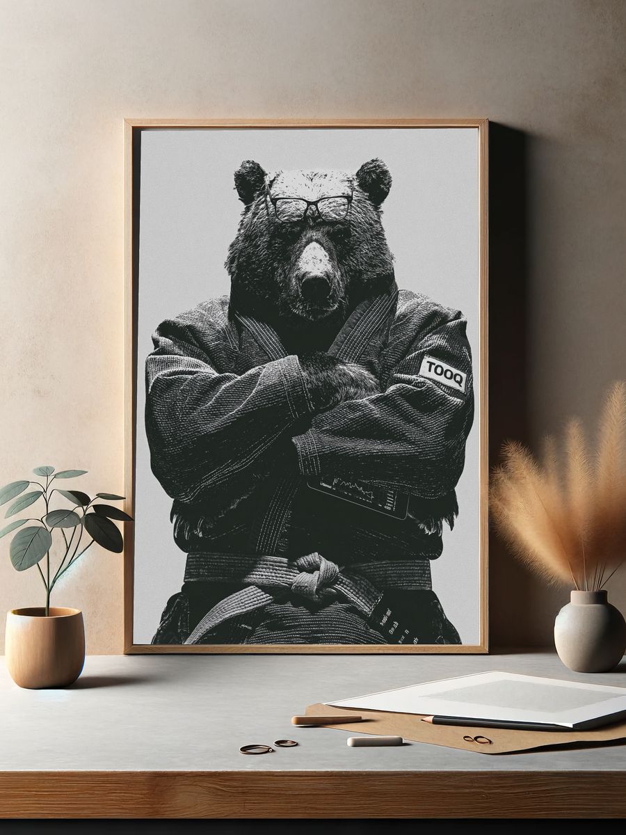 Cool Bear Portrait Print. — room view 2