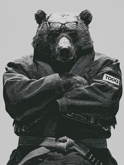 Cool Bear Portrait Print. poster