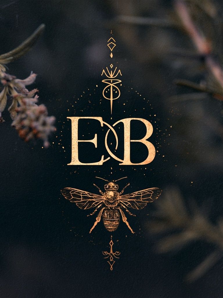 Bee Monogram Typography Poster. poster — typography art
