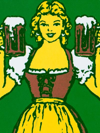 Beer Maiden Pop-Art Poster. poster print