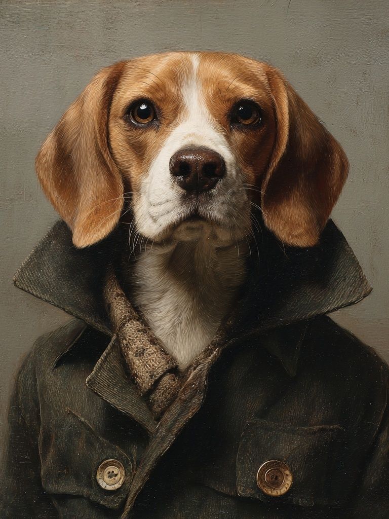 Beagle Portrait — Fine-Art Print. poster — fine-art art