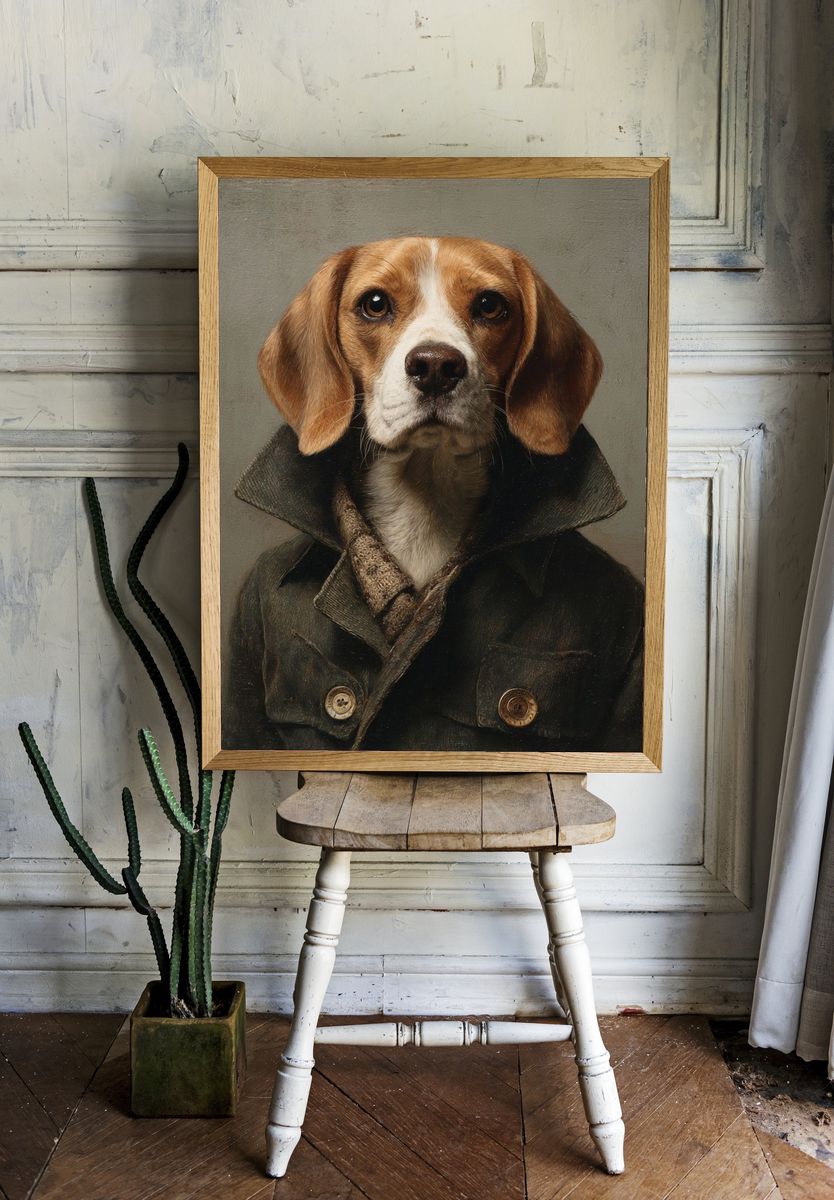 Beagle Portrait — Fine-Art Print room preview